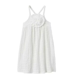 🆕 Zara girls Textured Flower dress size 13-14  / length 164cm